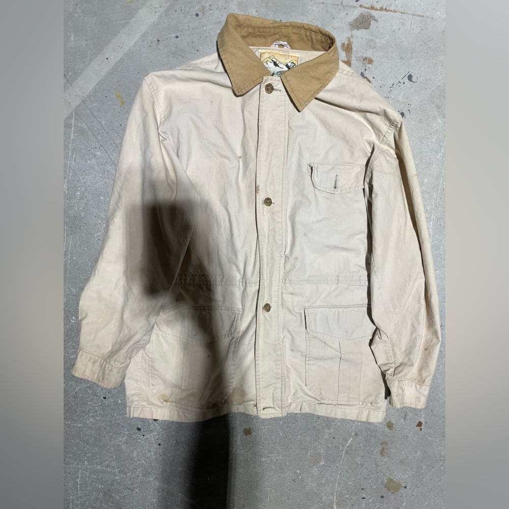 Men's Beige Jacket with Tan Collar